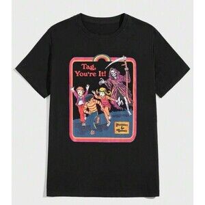 Romwe Grim Reaper Tag You're It Tee Size S